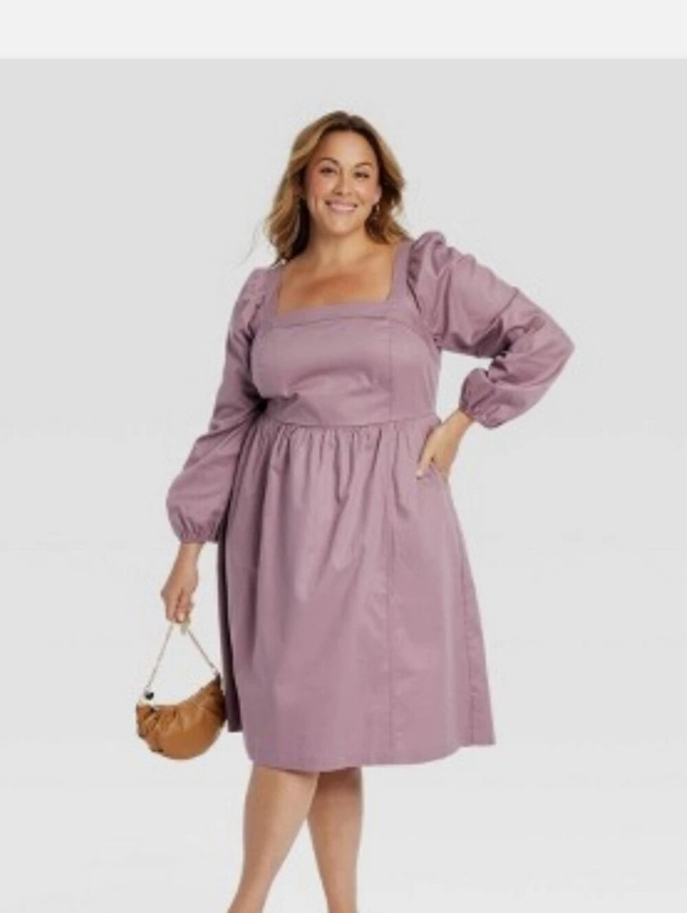NWOT Ava & Viv Baloon Puff Sleev Smocked Dress